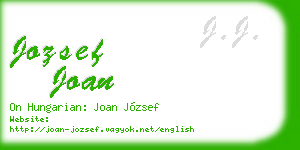 jozsef joan business card